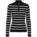 Pieces PCJo LS T-Neck Half Zip Knit MM Sort - J BY J Fashion