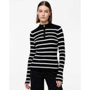 Pieces PCJo LS T-Neck Half Zip Knit MM Sort - J BY J Fashion