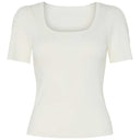 Pieces PCJuline SS Rev Knit Tee Cloud Dancer