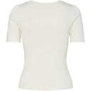 Pieces PCJuline SS Rev Knit Tee Cloud Dancer