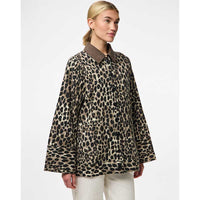 Pieces PCJunia LS Loose Denim Jacket Nomad Leo - J BY J Fashion