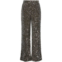 Pieces PCKam HW Wide Pant Morel Silver Sequins - J BY J Fashion