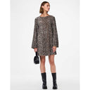 Pieces PCKam LS Deep Back Bow Dress Morel - J BY J Fashion