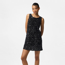 Pieces PCKam SL Tank Rev Mini Dress Black Sequins