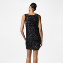 Pieces PCKam SL Tank Rev Mini Dress Black Sequins