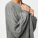 Pieces PCMaggy LS Long Knit Cardigan Noos Medium Grey Melange