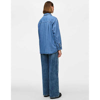 Pieces PCMaisie Ls Denim Shirt Noos Medium Blue Denim - J BY J Fashion