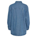 Pieces PCMaisie Ls Denim Shirt Noos Medium Blue Denim - J BY J Fashion
