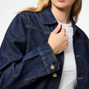 Pieces PCMalin Denim Jacket Dark Blue Denim