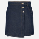Pieces PCMalin HW Denim Skirt Dark Blue Denim