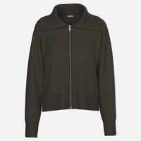 Pieces PCMalou LS Zip Knit Cardigan Noos Hot Fudge