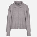 Pieces PCMalou LS Zip Knit Cardigan Noos Medium Grey Melange