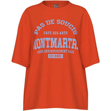 Pieces PCMaude SS Printed T-Shirt Tangerine Tango - J BY J Fashion