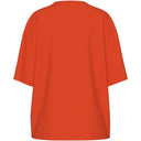 Pieces PCMaude SS Printed T-Shirt Tangerine Tango - J BY J Fashion