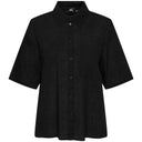 Pieces PCMilano SS Shirt D2D PB Sort - J BY J Fashion