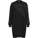 Pieces PCNancy LS Sweat Dress Black Sequence - J BY J Fashion