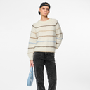 Pieces PCNelia LS O-Neck Knit Noos Birch Stripes