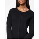 Pieces PCNora LS O-neck Knit Cardigan Noos Black - J BY J Fashion