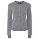 Pieces PCNora LS O-neck Knit Cardigan Noos Medium Grey Melange - J BY J Fashion