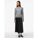 Pieces PCNora LS O-neck Knit Cardigan Noos Medium Grey Melange - J BY J Fashion