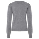 Pieces PCNora LS O-neck Knit Cardigan Noos Medium Grey Melange - J BY J Fashion