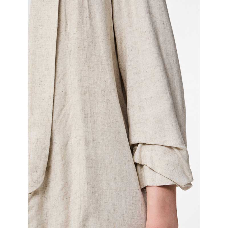 Pieces PCPia Bosella Blazer WVN Noos Birch Melange
