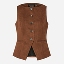 Pieces PCRakel Brushed Vest Downtown Brown