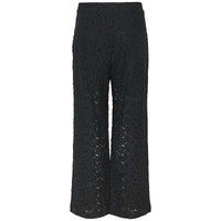 Pieces PCRanessa HW Straight Lace Pants JRS Black - J BY J Fashion