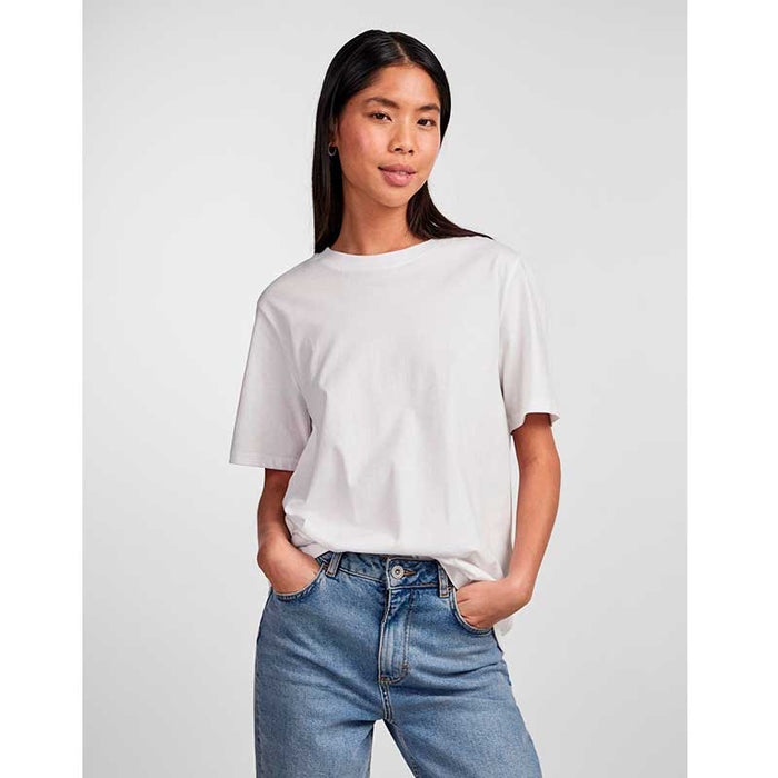 Pieces PCRia SS Solid Tee Noos BC Hvid - J BY J Fashion