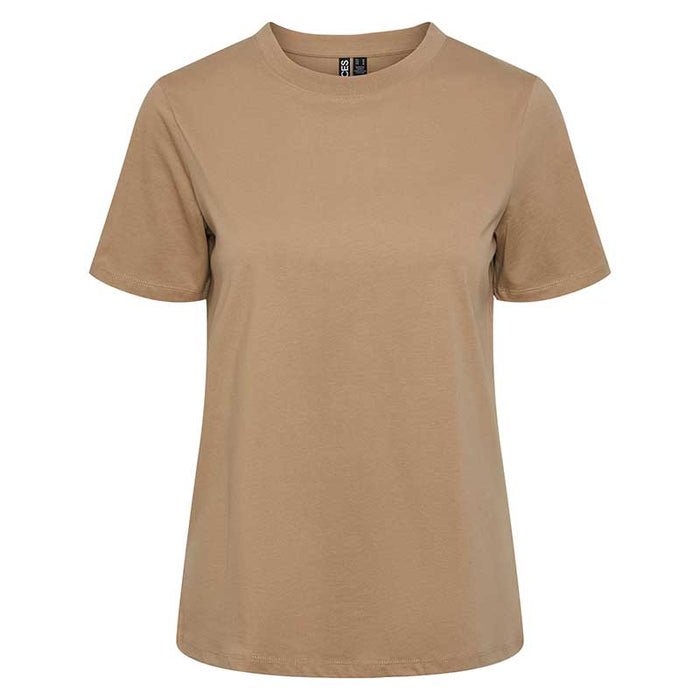 Pieces PCRia SS Solid Tee Noos BC Sand - J BY J Fashion