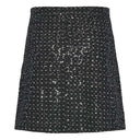 Pieces PCRoberta HW Mini Sequins Denim Skirt Grey Denim - J BY J Fashion