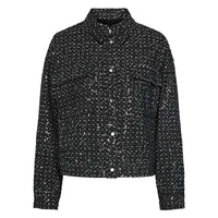 Pieces PCRoberta LS Sequins Jacket Grey Denim - J BY J Fashion