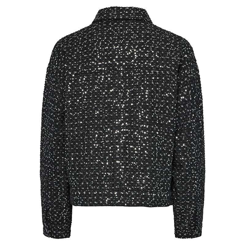 Pieces PCRoberta LS Sequins Jacket Grey Denim - J BY J Fashion