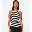 Pieces PCRuka Boxer Tank Top Noos Cloud Dancer Stripes Black