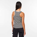 Pieces PCRuka Boxer Tank Top Noos Cloud Dancer Stripes Black