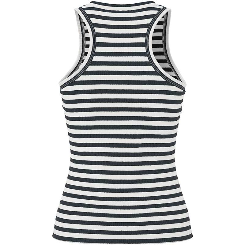 Pieces PCRuka Boxer Tank Top Noos Cloud Dancer Stripes Black