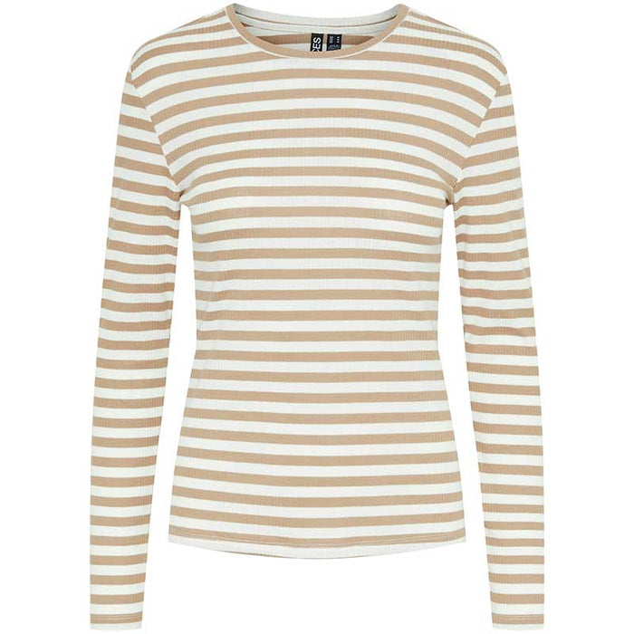Pieces PCRuka LS Stripes Top Noos BC Off White