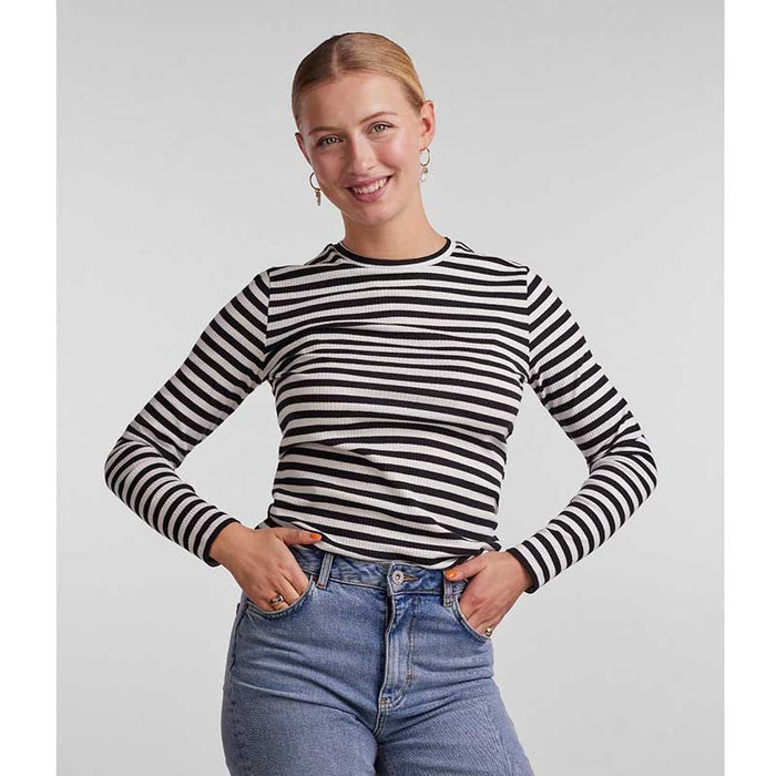 Pieces PCRuka LS Stripes Top Noos BC Sort