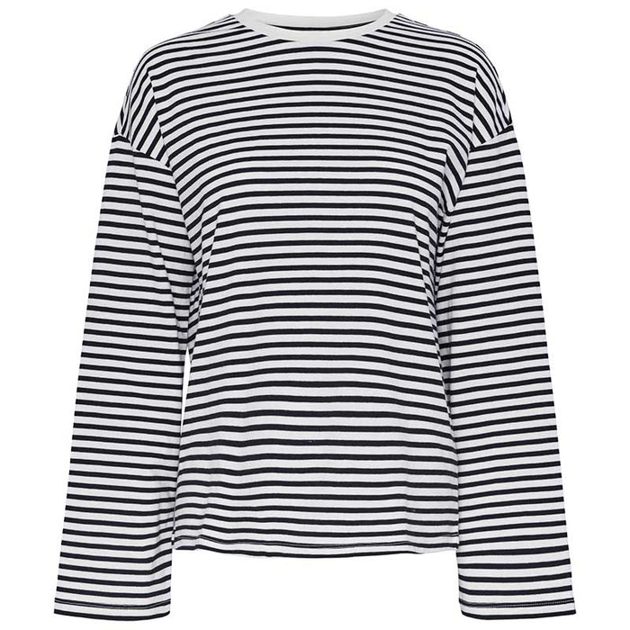 Pieces PCSadie LS Top Noos Sort & Off White