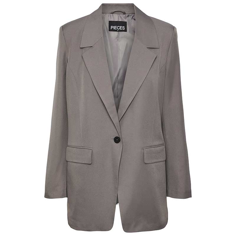 Pieces PCSalina LS Oversized Blazer Noos BC Grå