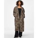 Pieces PCSavannah LS Long Leo Coat Black Leo - J BY J Fashion