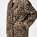Pieces PCSavannah LS Long Leo Coat Black Leo - J BY J Fashion