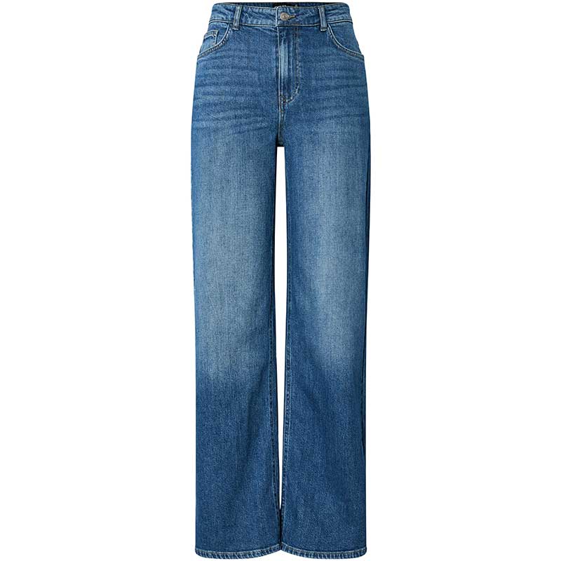 Pieces PCSilke MW Wide Jeans Noos Medium Blue Denim
