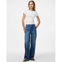Pieces PCSilke MW Wide Jeans Noos Medium Blue Denim
