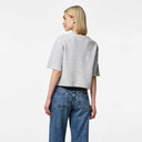 Pieces PCSilly SS O-Neck Knit Cardigan Noos Light Grey Melange - J BY J Fashion