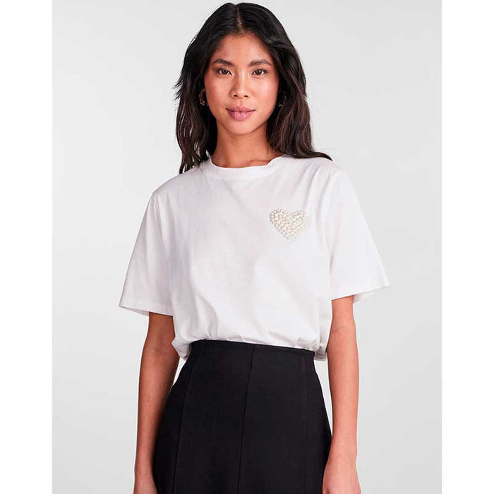 Pieces PCSria SS O-Neck T-Shirt BC Hvid