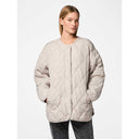 Pieces PCStella Quilted Jacket Noos Silver Gray - J BY J Fashion