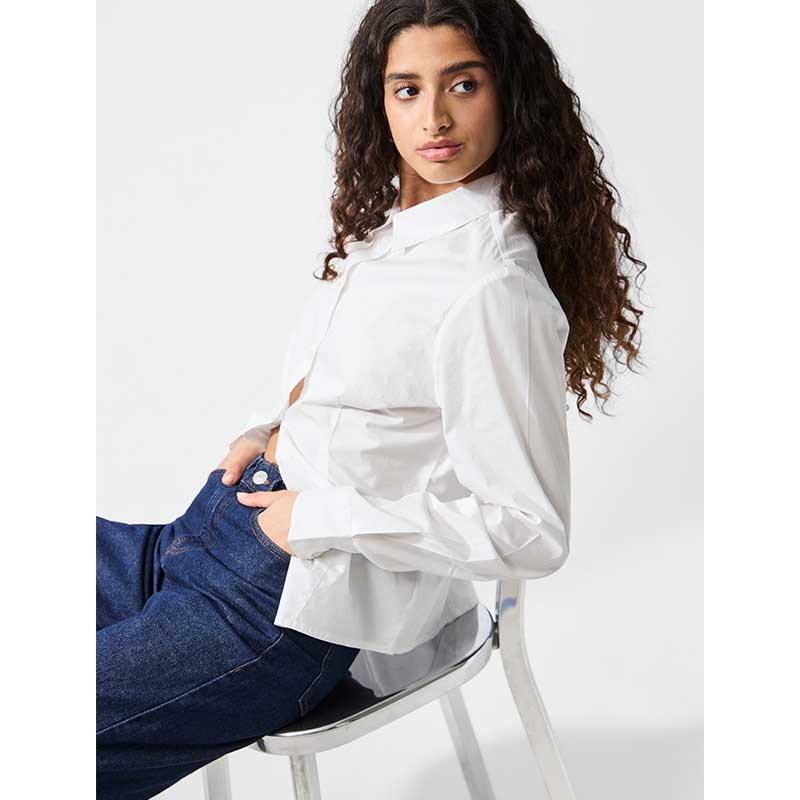 Pieces PCSussi LS Shirt Noos Birght White
