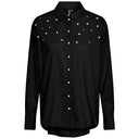 Pieces PCTanne LS Pearl Loose Shirt MM Sort