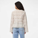 Pieces PCTarmorine LS Tie Top Silver Gray